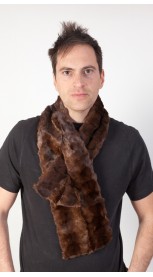 Brown mink fur scarf - Created with brown mink fur remnants